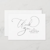 Editable Color Niedlich Script Baby Dusche Vielen (Vorne/Hinten)