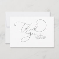 Editable Color Niedlich Script Baby Dusche Vielen