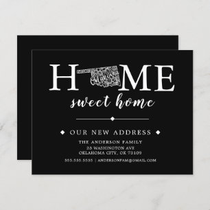 Editable Color OKLAHOMA Moving Ankündigung