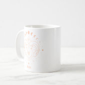 Editable Color Peach Aries Astrologie Zodiac-Zeich Kaffeetasse (Vorderseite Links)