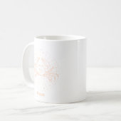 Editable Color Peach Cancer Zodiac-Zeichen Kaffeetasse (Vorderseite Links)