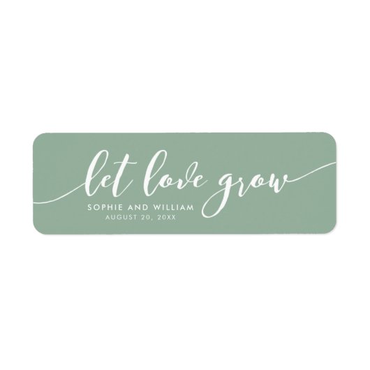 Editable Color Relax Script Let Love Grow Wedding (Vorne)