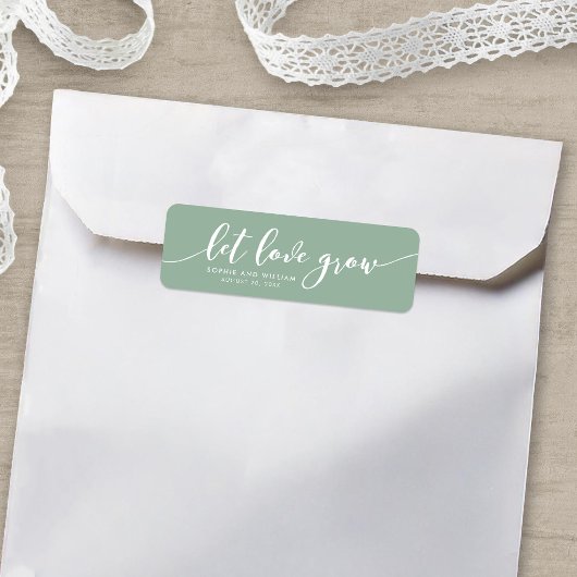 Editable Color Relax Script Let Love Grow Wedding
