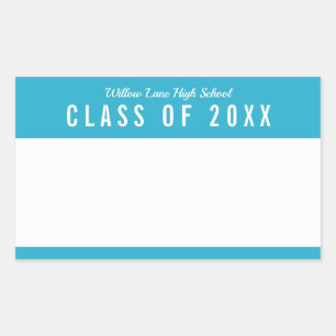 Editable Color School Class Wiedersehen Name Rechteckiger Aufkleber