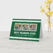 Editable Color Sporty Best Opa Ever Foto Karte (Gelbe Blume)