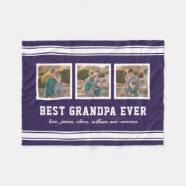 Editable Color Sporty Best Opa Foto Fleecedecke