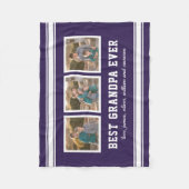 Editable Color Sporty Best Opa Foto Fleecedecke (Vorderseite)