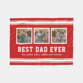 Editable Color Sporty Best Vater je Fotolage Fleecedecke (Vorderseite (Horizontal))