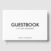 Editable Color Stylish Sans Serif Modernste Gästebuch (Vorderseite)