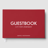 Editable Color Stylish Sans Serif Modernste Gästebuch (Vorderseite)