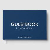 Editable Color Stylish Sans Serif Modernste Gästebuch (Vorderseite)