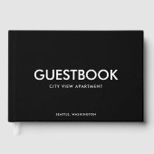 Editable Color Stylish Sans Serif Modernste Gästebuch (Vorderseite)