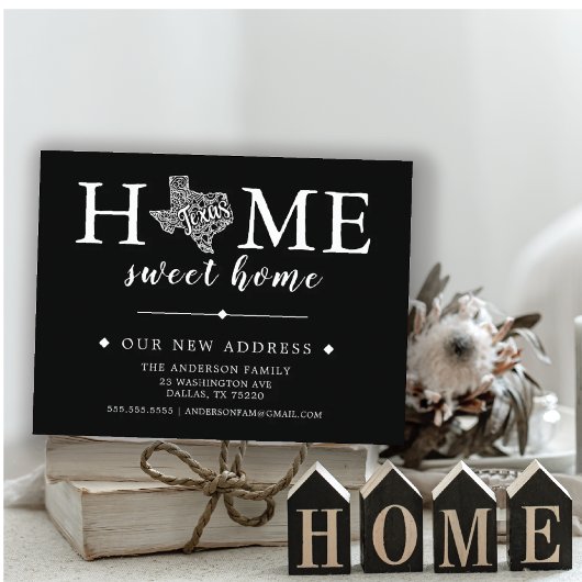 Editable Color TEXAS Moving Ankündigung