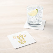 EDITABLE COLOR TJ Monogram JT Logo Untersetzer (Vor Ort)