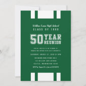 Editable Color Varsity 50 Year Class Wiedersehen Einladung (Vorderseite)