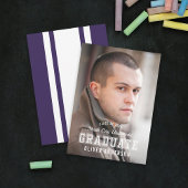 Editable Color Varsity Foto Graduate Ankündigung