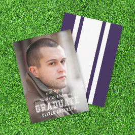 Editable Color Varsity Foto Graduate Ankündigung