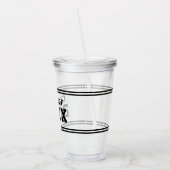 Editable Color Varsity Schließ Class of Year Acryltrinkbecher (Links)