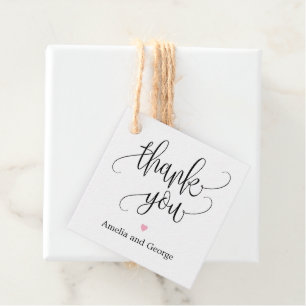 EDITABLE COLOR Vielen Dank Tag Lovely Calligraphy Geschenkanhänger
