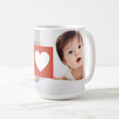 EDITABLE Color Warme Liebe Herz Fotos Kaffeetasse (VorderseiteRechts)