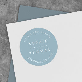Editable Color Wedding Rücksendeadresse Moderne Runder Aufkleber