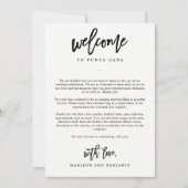 EDITABLE COLOR Wedding Welcome Letter Itinerary (Vorderseite)