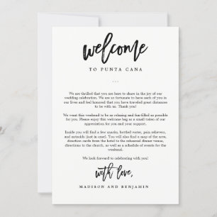 EDITABLE COLOR Wedding Welcome Letter Itinerary Dankeskarte
