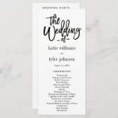 EDITABLE COLOR Wedding Zeremony Program #BCC Programm (Vorne/Hinten)