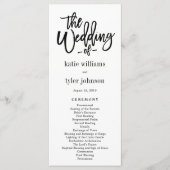 EDITABLE COLOR Wedding Zeremony Program #BCC Programm (Vorderseite)