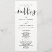 EDITABLE COLOR Wedding Zeremony Program #LCC Programm (Vorderseite)