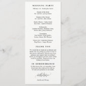 EDITABLE COLOR Wedding Zeremony Program #LCC Programm (Rückseite)