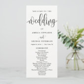 EDITABLE COLOR Wedding Zeremony Program #LCC Programm (Stehend Vorderseite)
