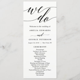 EDITABLE COLOR Wedding Zeremony Program #MSC Programm