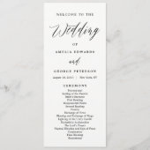 EDITABLE COLOR Wedding Zeremony Programm Mod Scrip (Vorderseite)