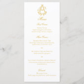 EDITABLE COLORS AC Monogram CA Monogram Menu Menükarte (Vorderseite)