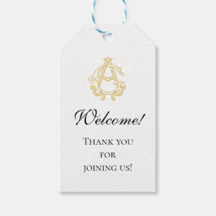 EDITABLE COLORS AG Monogram GA Logo Bevorzugung Ta Geschenkanhänger