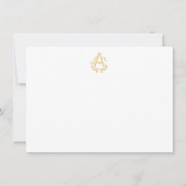 EDITABLE COLORS AG Monogram GA Monogram Notecards Mitteilungskarte
