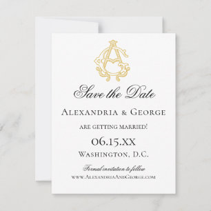 EDITABLE COLORS AG Monogramm GA Monogramm Einladun Save The Date