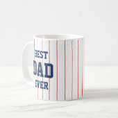 Editable Colors Baseball Stripes Bester Vater Kaffeetasse (Vorderseite Links)