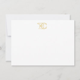 EDITABLE COLORS BC Monogram CB Monogram Notecards Mitteilungskarte