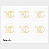 EDITABLE COLORS BC Monogram CB Monogram Sticker (Blatt)