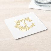 EDITABLE COLORS CJ Monogram JC Logo Untersetzer (angewinkelt)