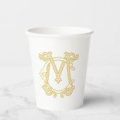 EDITABLE COLORS CM Monogram MC Monogram Cups Pappbecher (Vorderseite)