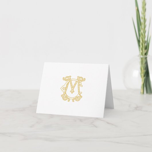 EDITABLE COLORS CM Monogram MC Monogram Notecard Karte (Vorderseite)