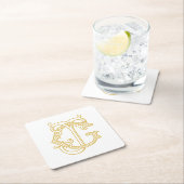 EDITABLE COLORS GJ Monogram JG Logo Untersetzer (Vor Ort)