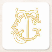 EDITABLE COLORS GJ Monogram JG Logo Untersetzer (Vorderseite)