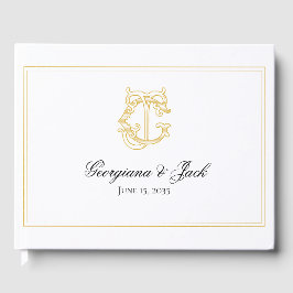 EDITABLE COLORS GJ Monogram JG Monogram Guest Book Gästebuch