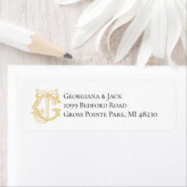 EDITABLE COLORS GJ Monogram JG Monogram Label