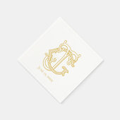 EDITABLE COLORS GJ Monogram JG Monogram Napkins Serviette (Ecke)