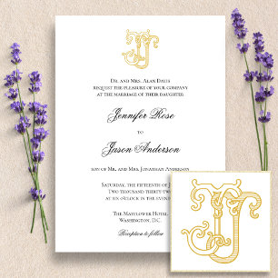 EDITABLE COLORS JJ Monogram JJ Logo Einladung